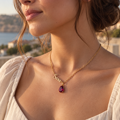 Collana Vellini “La Tua Storia” | Nome e Pietra di Nascita