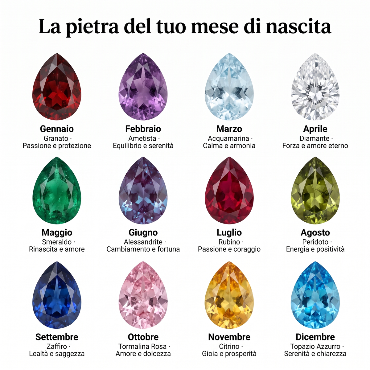 Collana Vellini “La Tua Storia” | Nome e Pietra di Nascita
